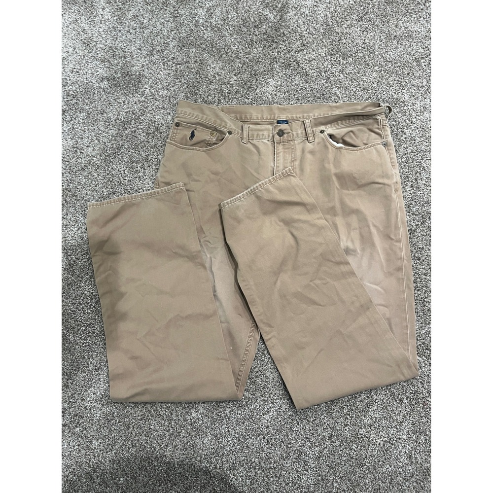 Polo Ralph Lauren Authentic Dungarees Mens 38x34 Tan Khaki Straight Leg Pants
